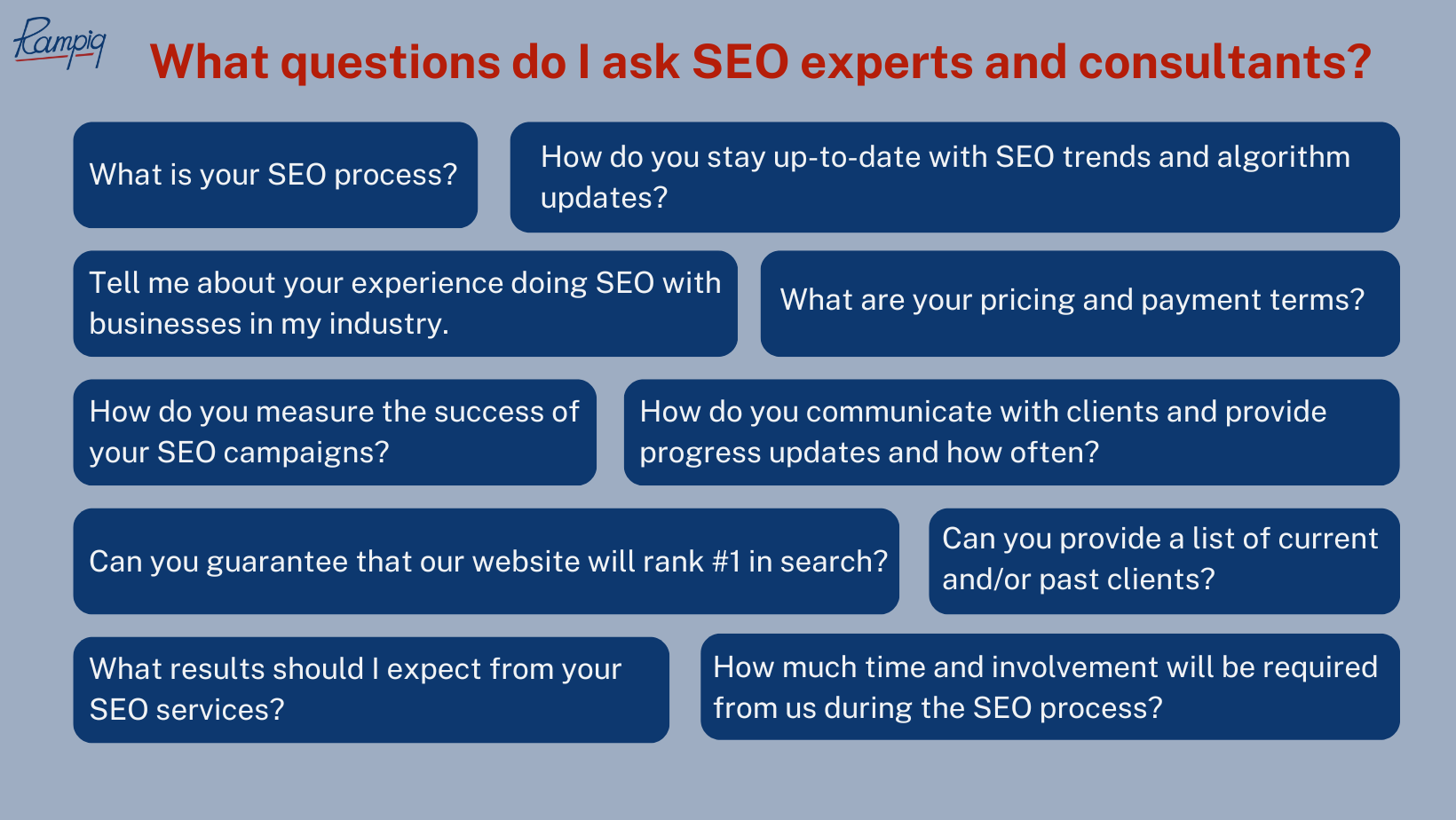 What questions do I ask SEO experts and consultants