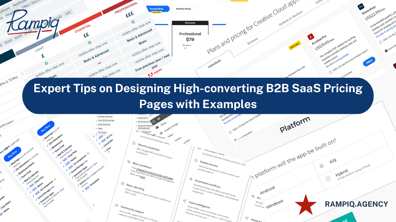 startup marketing agency Expert Tips on Designing High converting B2B SaaS Pricing Pages with