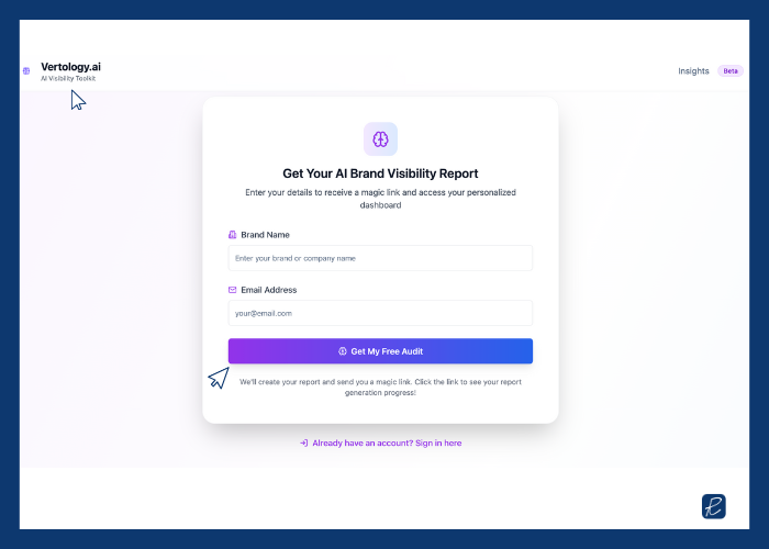 vertology ai brand visibility tracking tool to understand what chatgpt knows about a company