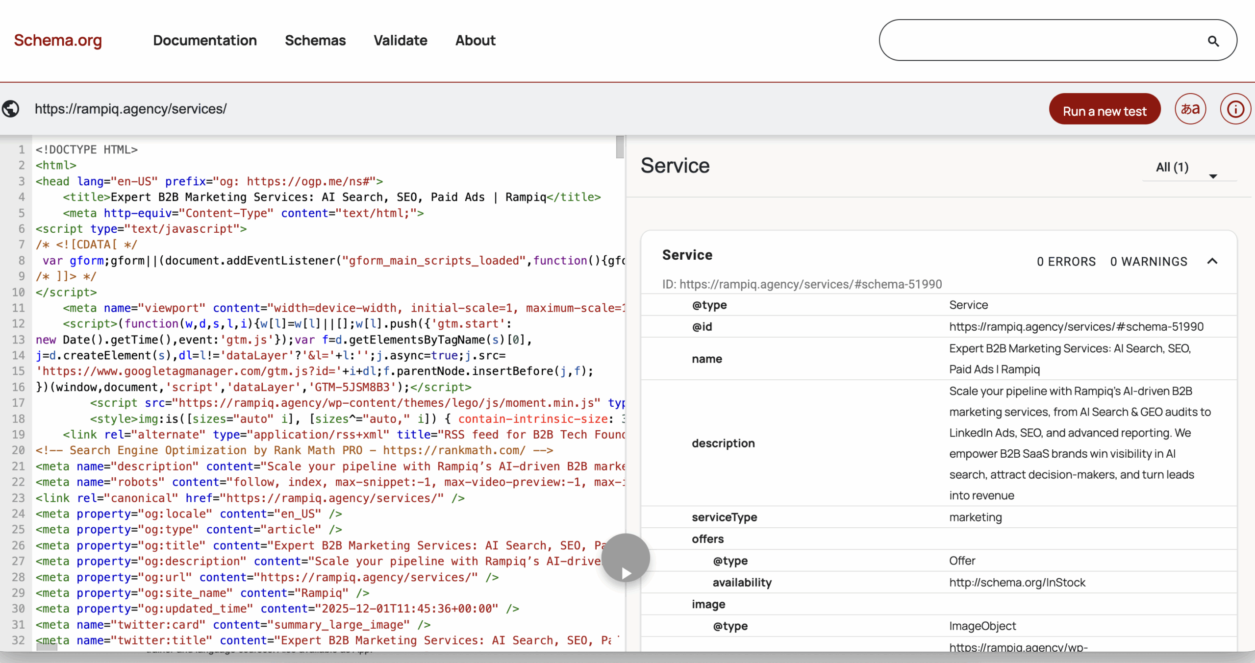 schema.org validator for llm optimization