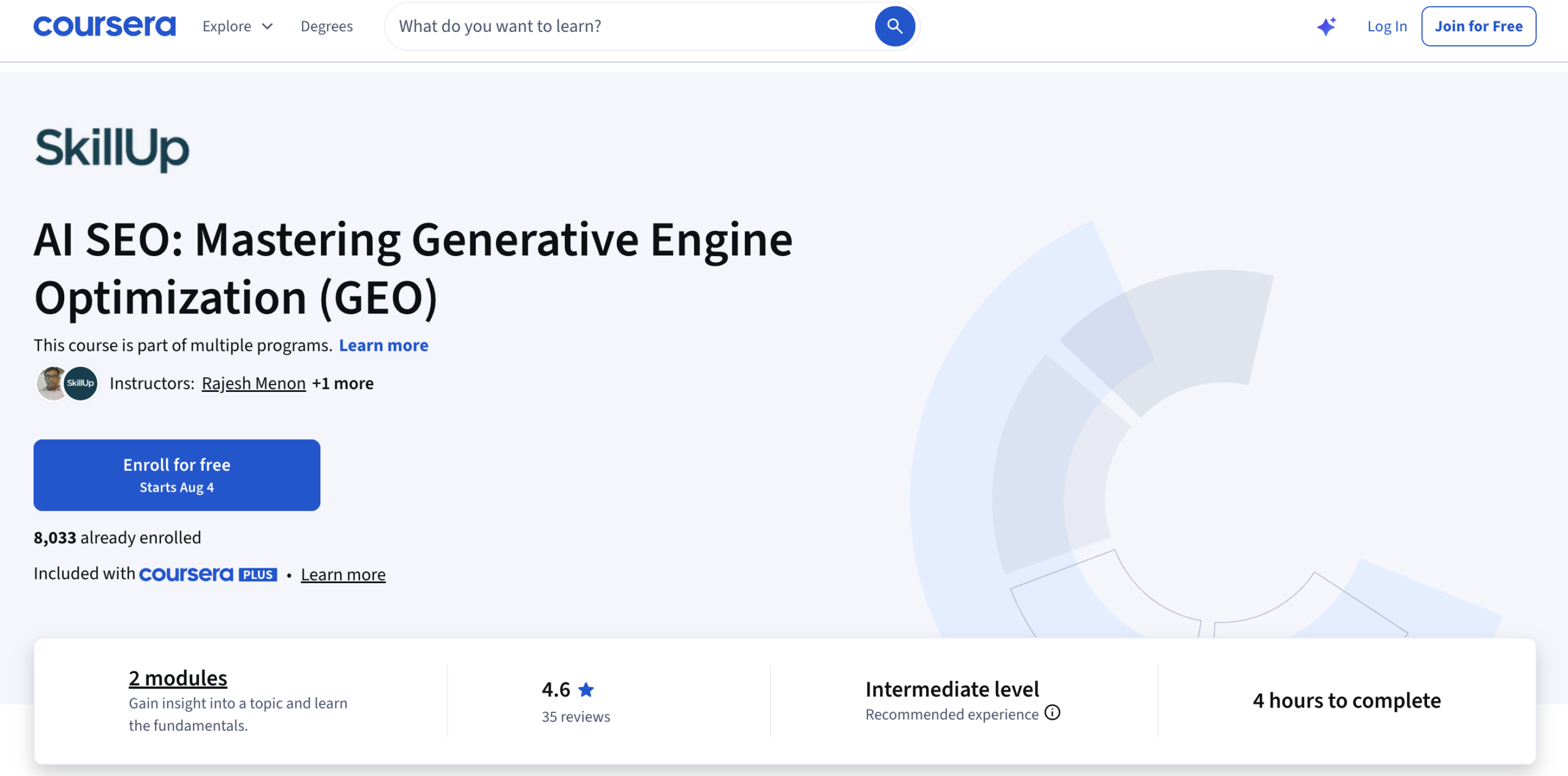 Coursera-AI SEO-Mastering Generative Engine Optimization