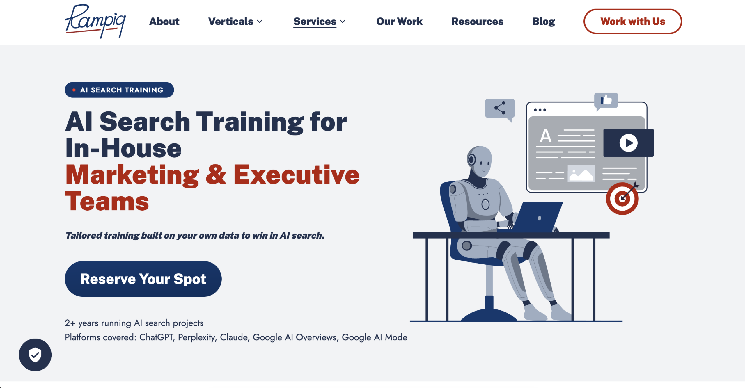 rampiq ai search training for marketing and executive teams